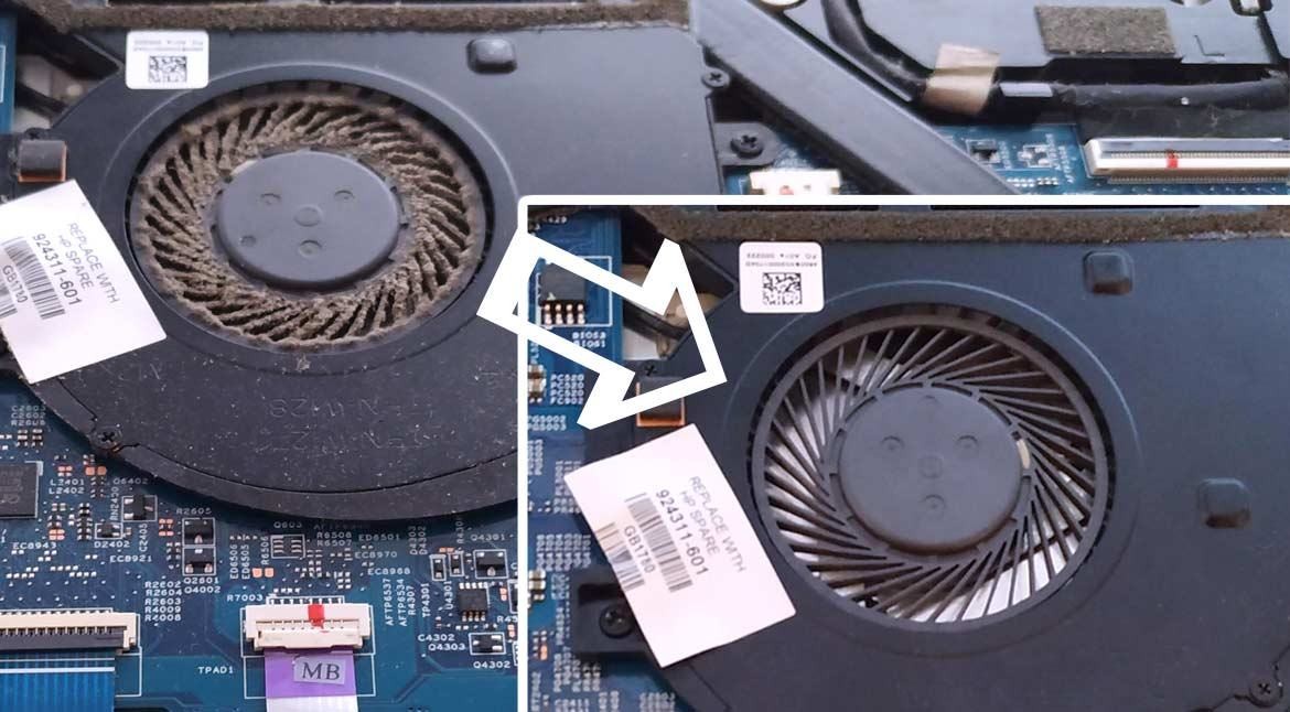 Čišćenje laptopa od prašine i zamena termalne paste